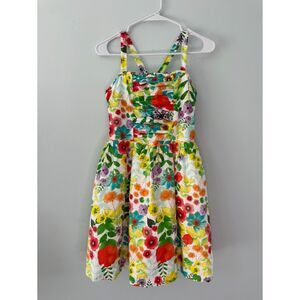 Cherokee Target Floral Summer Babydoll Smock Puff Dress Girls sz XL 14/16